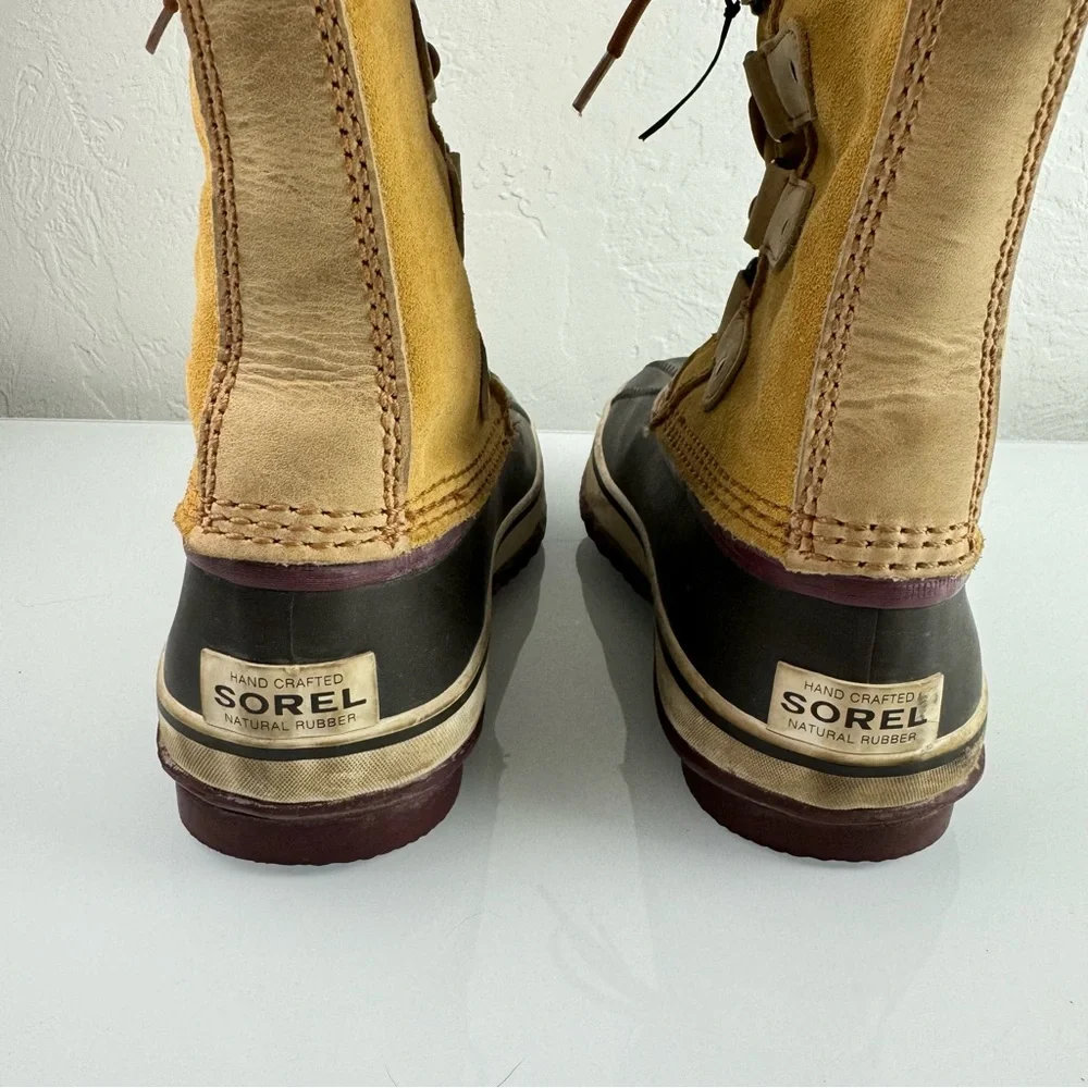 Sorel‎ Boots Joan of Arctic Winter Snow Tan Beige Waterproof Leather Lined